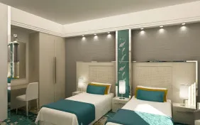 اتاق دو تخته توئین رو به باغ (اقامت با صبحانه)